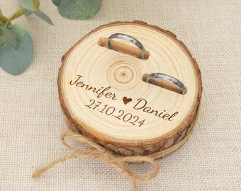 Wooden Wedding Ring Box | Custom Wooden Wedding Ceremony Ring Box | Christmas Gift | Personalized Engraved Engagement Ring Box