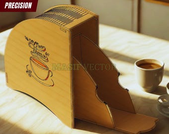 Laser Cut Box Coffee Filter Holder : Unique Coffee Bar Accessories (Digital Download)