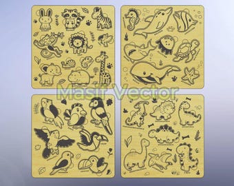 Montessori Animal Puzzle SVG Laser Cut Files: Educational Learning Toy (Digital Download)