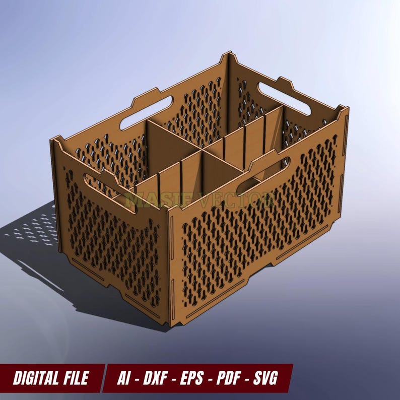 Functional wooden organizer with intricate cutout geometric pattern design.