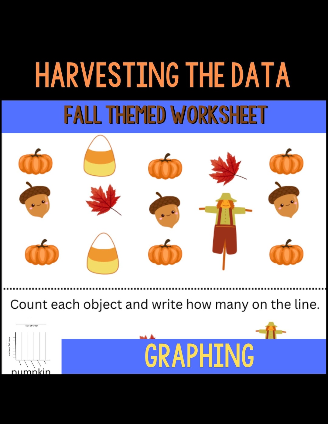 Fall Fun Bar Graph Activity: Data Collection and Graphing (includes ...