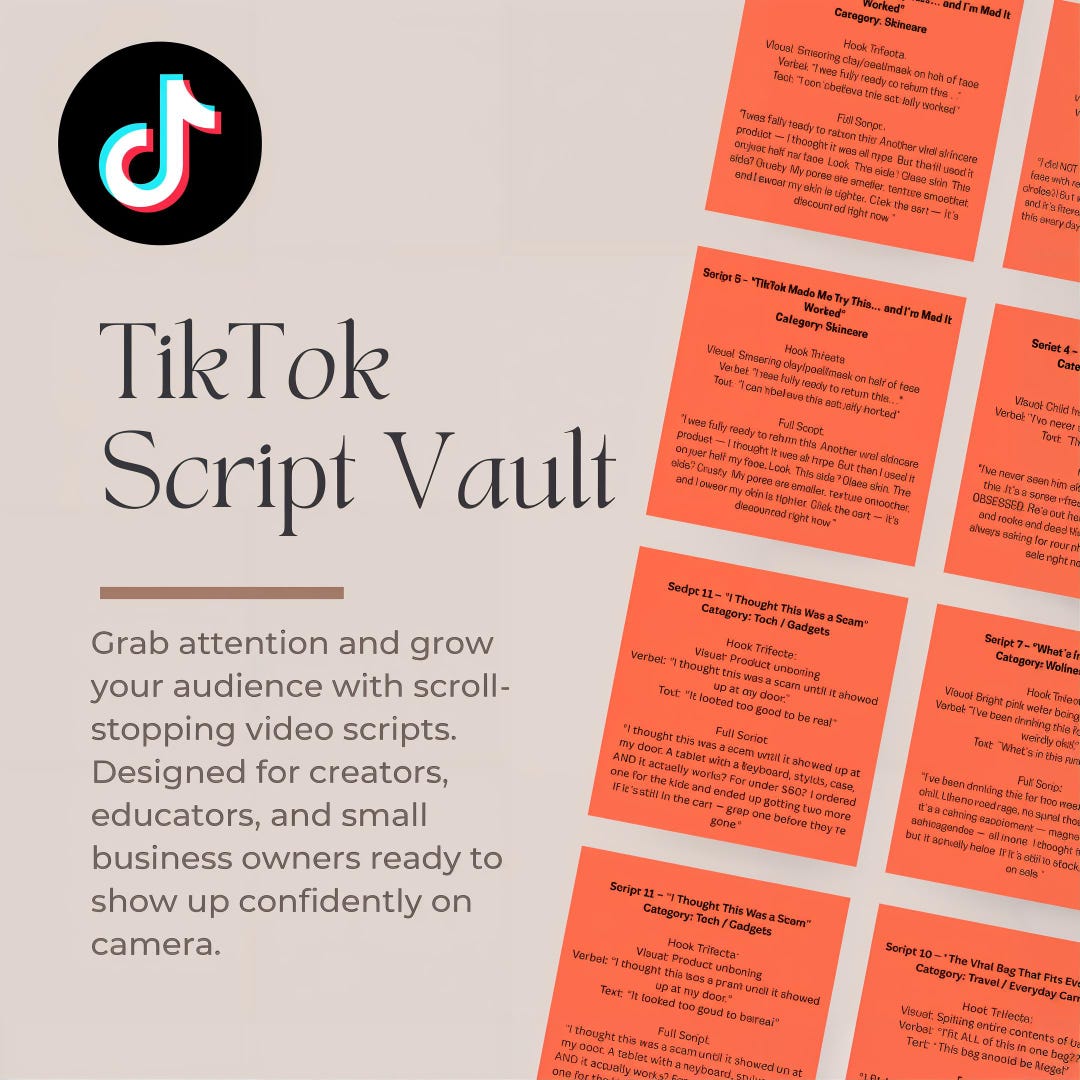 Viral Tiktok Script Template: Marketing Guide (digital Download) - Etsy
