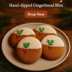 Dipped Gingerbread Cookies