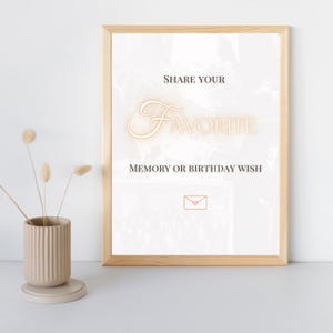 90th Birthday Share Memory and Wish Banner | 90th Birthday Invitation | Photo Invitation Women | Photo Invite Ninety | Ninetieth Birthday |