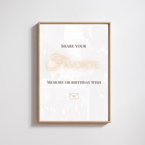60th Birthday Decoration Share Your Memory for Women | 60th Birthday Welcome Sign | 60th Birthday Invitation | 60th Birthday Party Favors