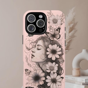 Floral Butterfly iPhone Case: Feminine Boho Art