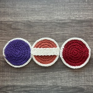 Cotton Washcloth for Face Crochet Round Handmade Facecloth Reusable Cotton Wash Cloth Makeup Remover Round Cloth Face Scrubby Gift for Her