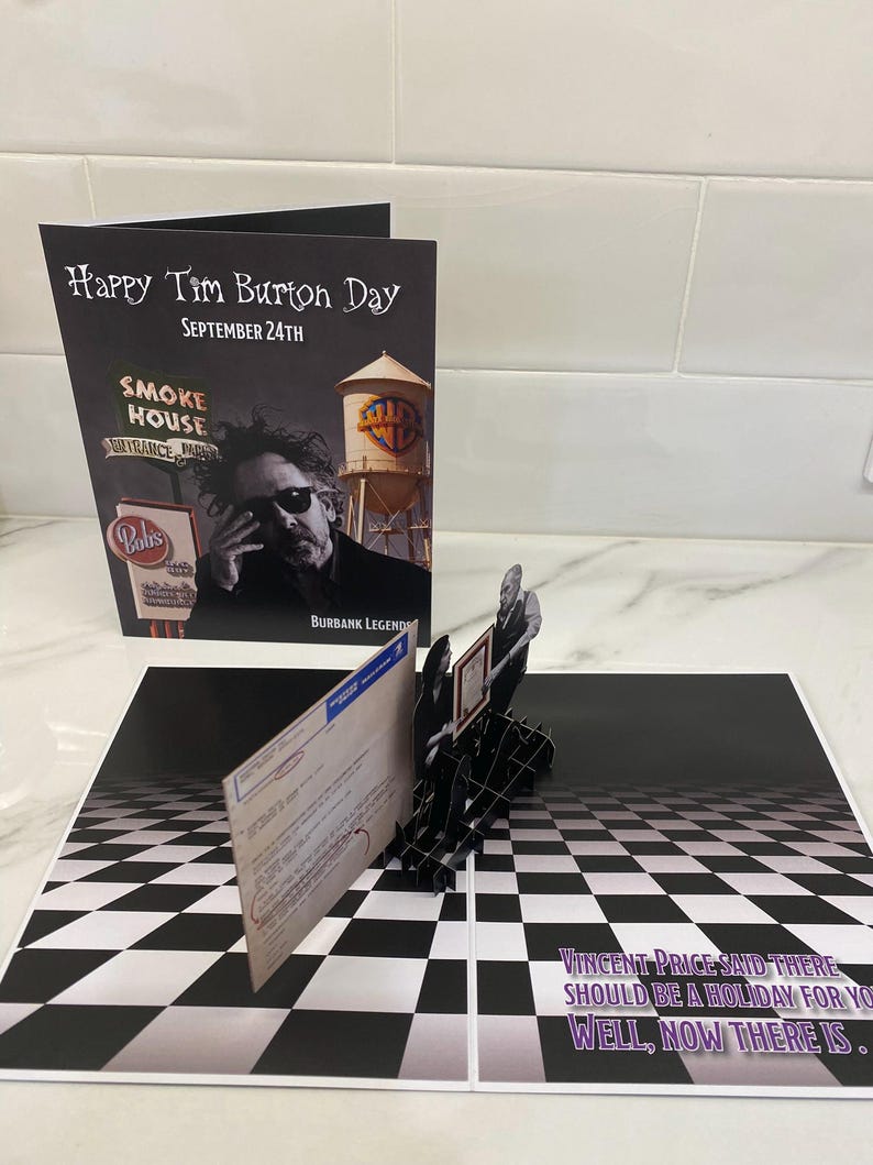 Tim Burton Day 3D Pop-up Greeting Card / Limited Edition - Etsy