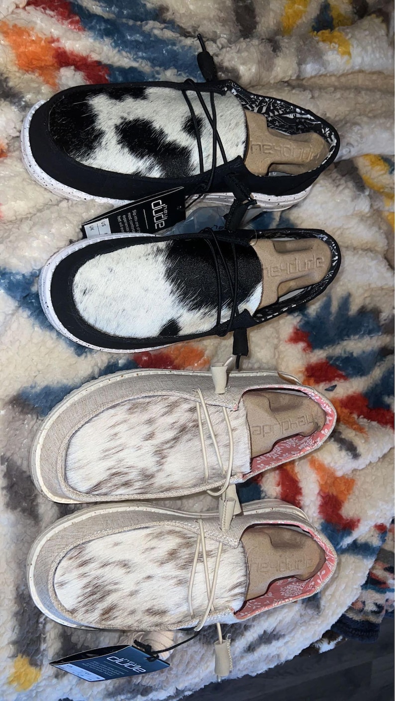 cowhide slip on shoes