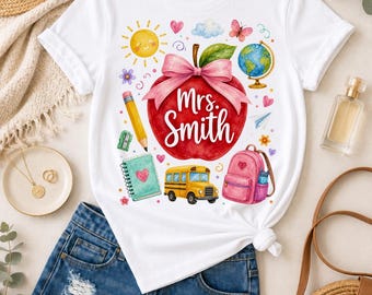 Back To School Teacher Apple PNG: Cute Classroom Apple Graphic png Teacher Appreciation Artwork