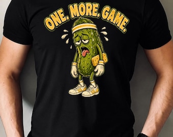 Ett till spel roligt Pickleball Pickle PNG: Retro Pickleball Humor Citat png Paddle Sports Artwork