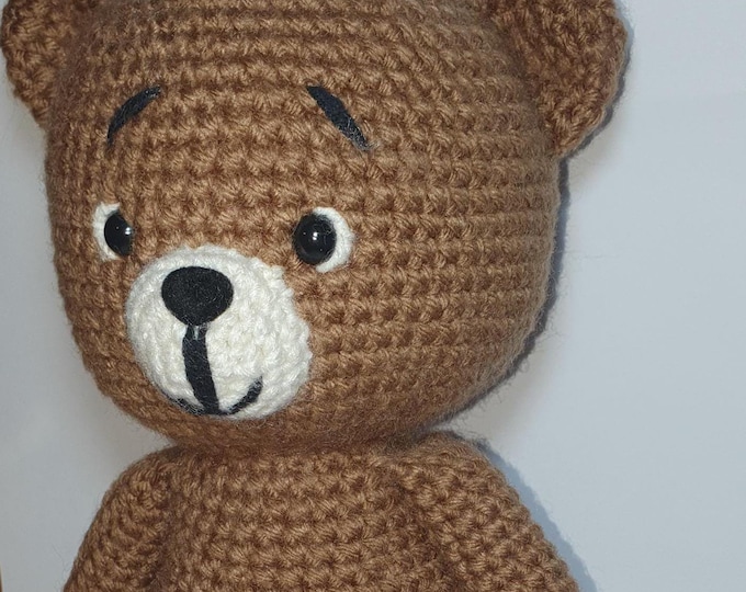 Crochet Teddy Bear, Soft Amigurumi Toy, Unique Gift for Kids and Babies, Handmade with love ,Kids Gift Bear, Toddler Soft Toy