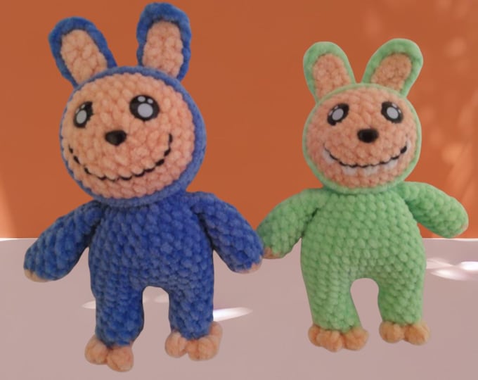 Labubu plush, handmade Labubu, Labubu amigurumi, crochet bunny plush, handmade stuffed animal, amigurumi bunny monster, plush yarn toy