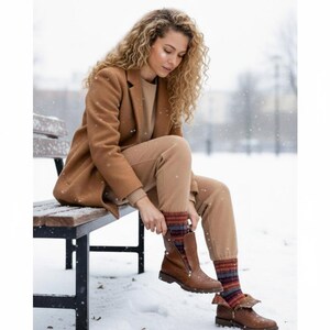 Hand knitted Wool Socks Extra thick socks Warm Winter image 3