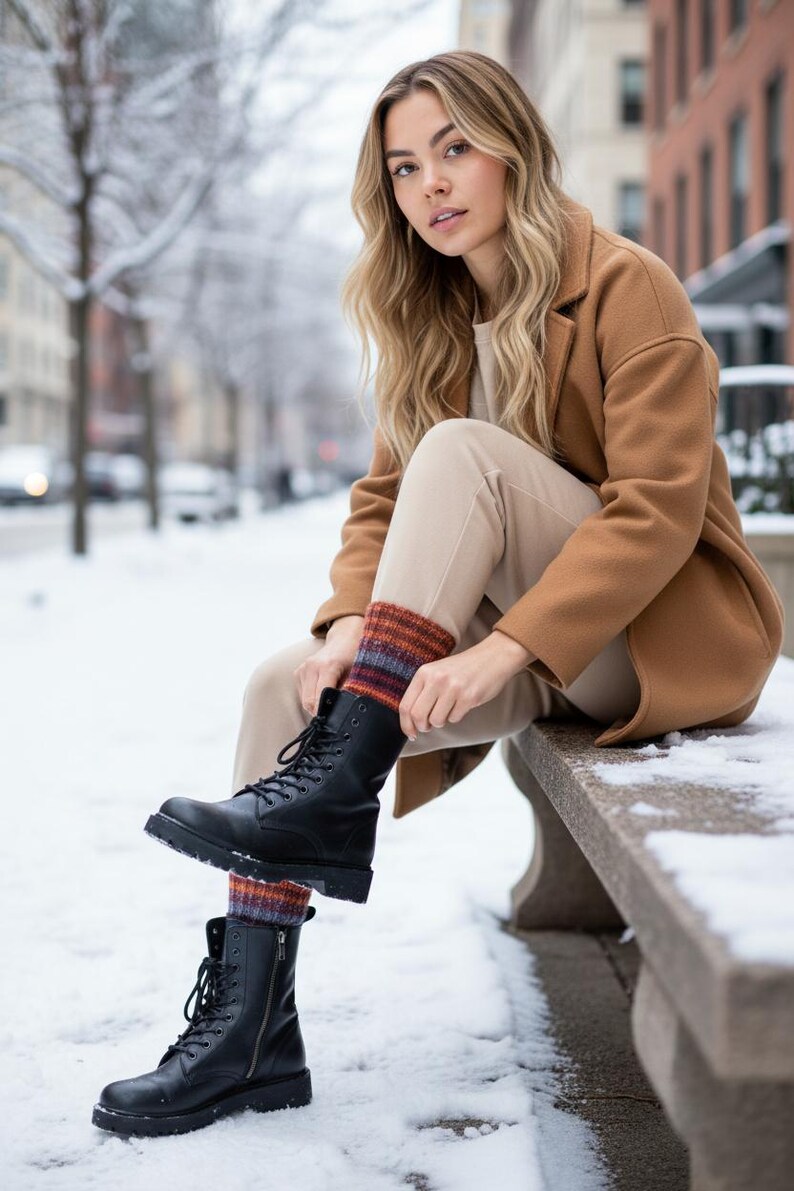 Hand knitted Wool Socks Extra thick socks Warm Winter image 8