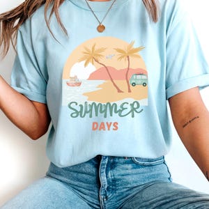 Summer Days Beach Shirt, Retro Summer Shirt, Summer Beach Shirt, Retro Beach Shirt, Gift for Beach lover, Summer vibes Shirt, Vacation Shirt