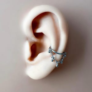 Petites perles en acier inoxydable 16 g 10 mm, anneau de conque, piercing de conque hypoallergénique, chaîne de conque, cerceaux hélicoïdaux, piercing du cartilage