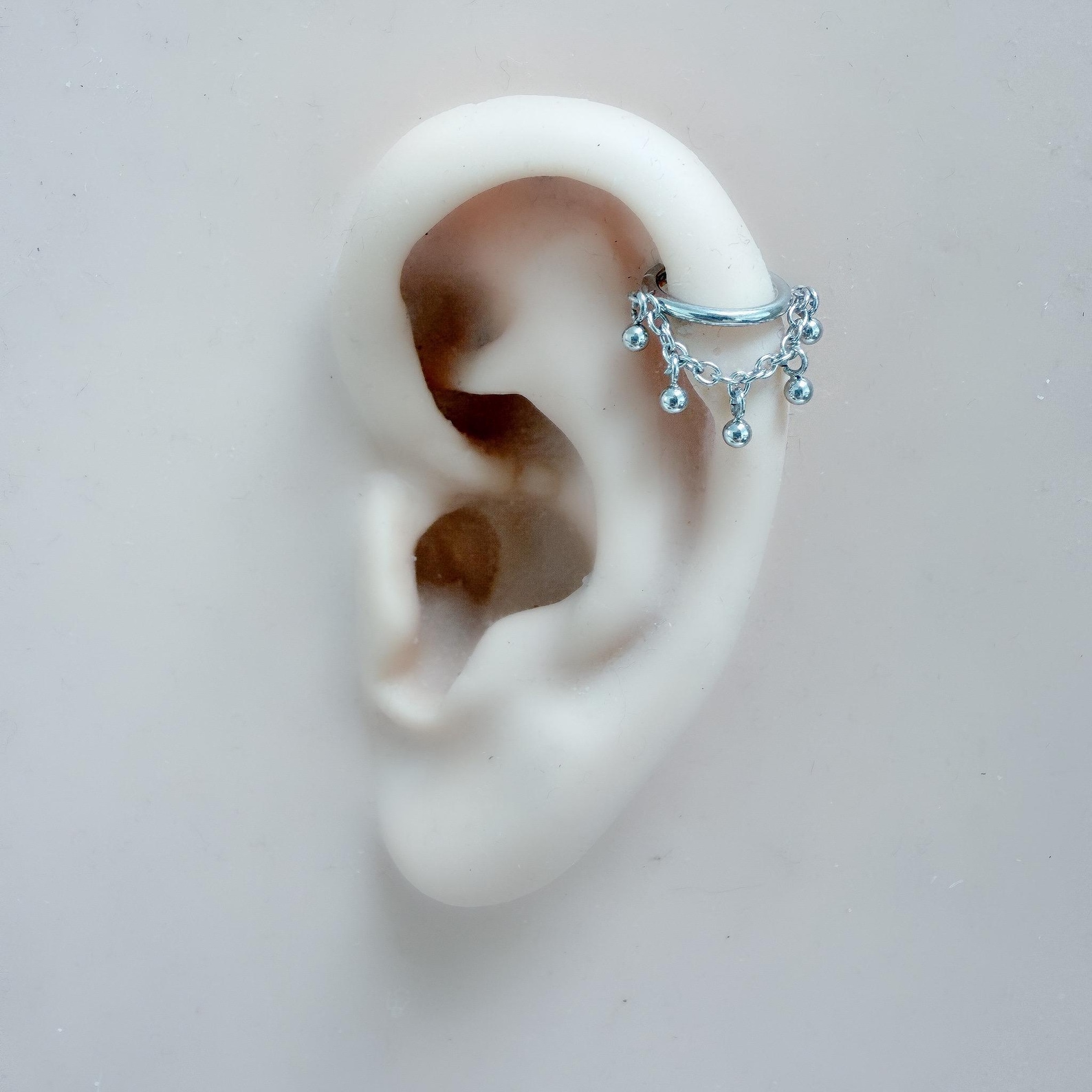 16g 8mm 10mm Stainless Steel Tiny Beaded Chain Hoop, Conch Hoop, Conch ...