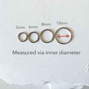 F136 Implant Grade Solid Titan HINGED Segment Nasenring Clicker, Daith Hoop, 20G, 18G, 16G, 14G