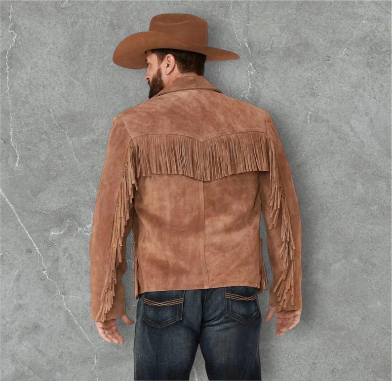 Mens Western Wear Men's 100% Suede Leather Western Jacket - Native