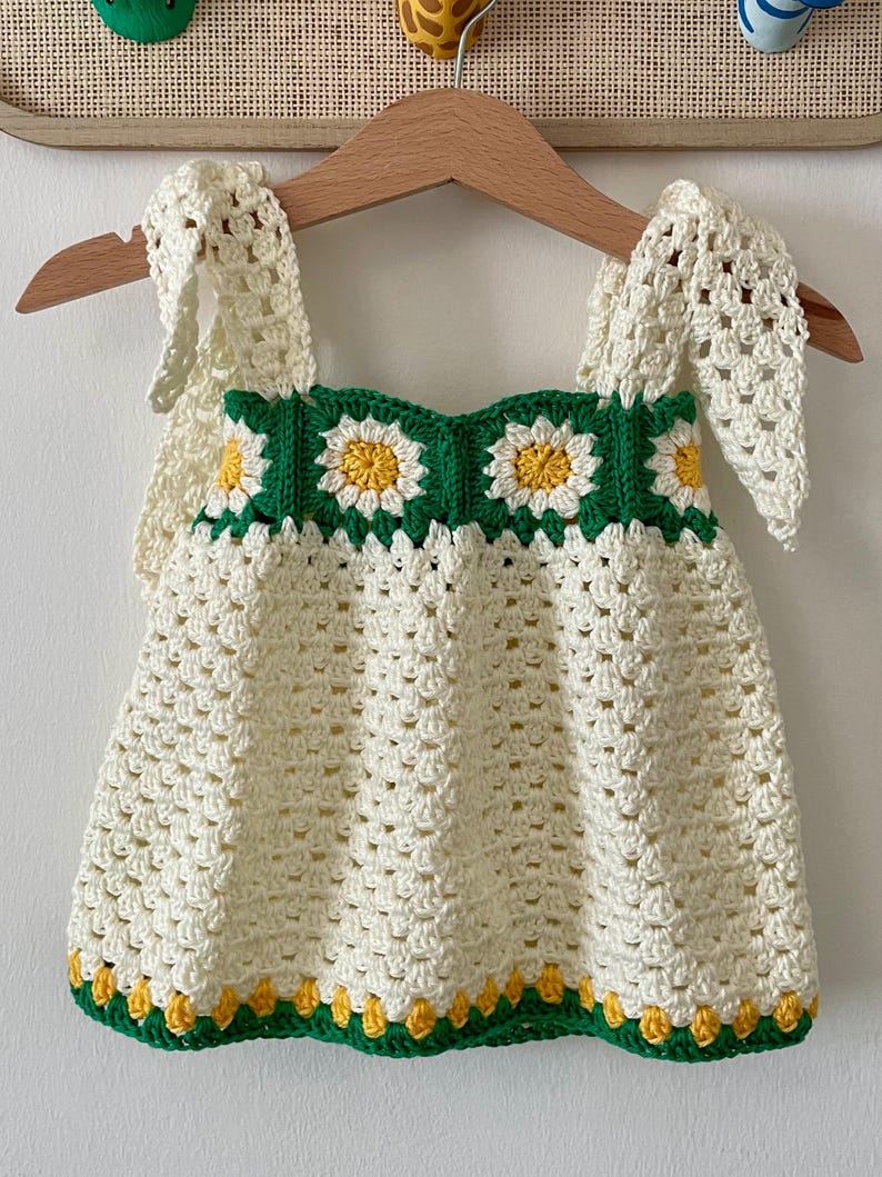 Crochet PATTERN: Pepona Dress, Sizes 0-10 Years (English PDF) image 1