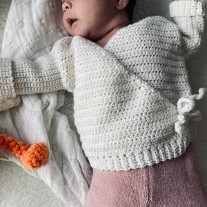 Gehaakt PATROON: Memima babykimono, maten Preemie: 24 maanden (Engelse pdf)