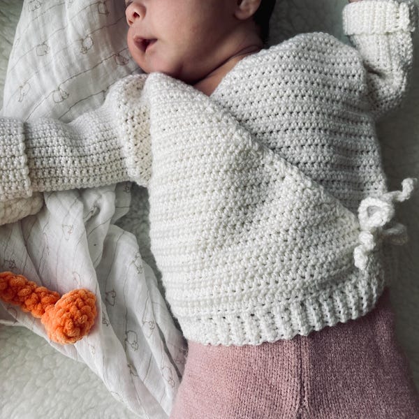 Crochet PATTERN: Memima Baby Kimono, Sizes Preemie - 24 months (English PDF)