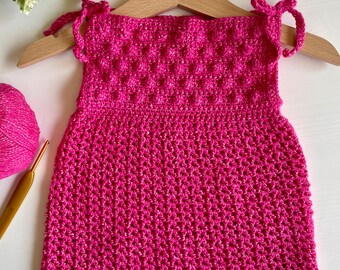 Crochet PATTERN: Early Summer Dress, Sizes 0-10 Years (English PDF)