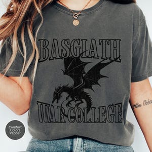 Basgiath War College Comfort Colors Tshirt, Fourth Wing Shirt, War College Attire, Wing Leader, Dragon Rider Shirt, Basgiath Merch