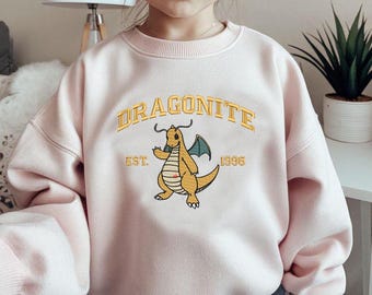 Anime Embroidered Sweatshirt, Custom Anime Poke Embroidered Sweatshirt, Best Gift, Lover Anime Embroidered Shirt, Anime Gift For kids,