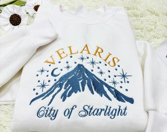 Velaris City Of Starlight besticktes Sweatshirt, Velaris besticktes Hemd, The Night Court Hoodie, SJM Pullover, City of Starlight, ACOTAR