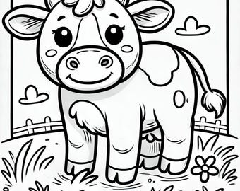My Farm Animal Coloring Book - Kids Coloring Book - Animal Coloring Book - Toddler Coloring Book - Farm Animal Coloring Book UNIQUE 40 Pages