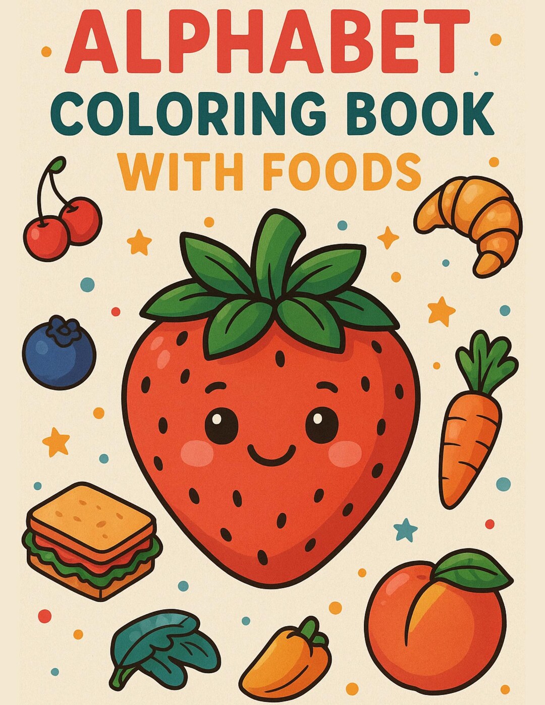 ABC Coloring Book | Food Fun Alphabet Coloring Book | Toddler ABC ...