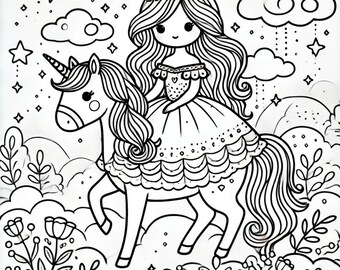Valigetta - Piccoli libri da colorare - Sirene Unicorni Fatine | Libri per bambini