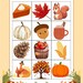 Printable Fall Matching Game, Fall Memory Game, Fall Preschool Activity ...