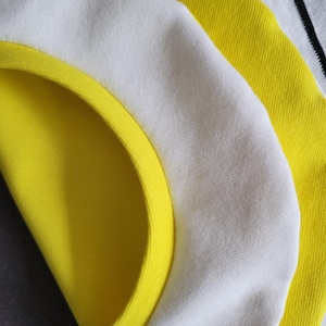 Summer beret ladies yellow white