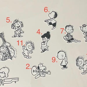 Charlie Brown’s Christmas Ornament Characters (Dance scene + Woodstock)