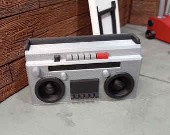 Radiocasete Ghetto Blaster a escala detallada