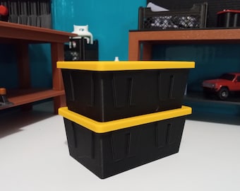 Caja de almacenamiento de 27 galones con escala detallada **Artículo impreso en 3D**