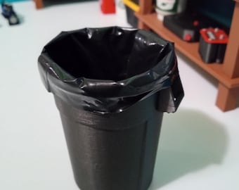 Bote de basura de tienda a escala detallada