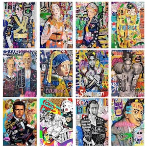 Pop Art Street Graffiti Style Wall Poster Tyson Mona Lisa Modern Bar Home Decoration Canvas Painting Mural Artwork (leggi la descrizione)