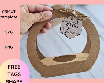 Flower Packaging Box Template | SVG & PNG for Cricut | DIY Gift Box | Baby Shower, Party Favors, Birthday Gifts