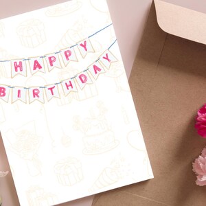 10 Cute Birthday Cards | Instant Download | Printable Birthday Cards | Happy Birthday | Card Set | Ready To Print | Canva Editable Templates