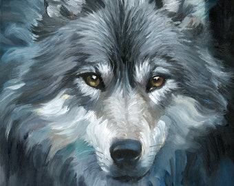 the  Wolf  print giclee signed 8x10