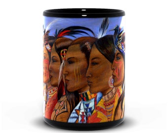 15oz Morning Dancers  Black Mugs