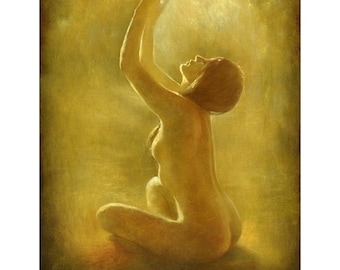 Touch the Sky  Print 8x10 figure from oil painting