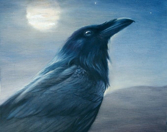 Night Raven- Art Print