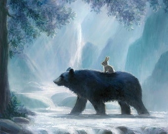 NEW PRINT Isabella and the River  Bear