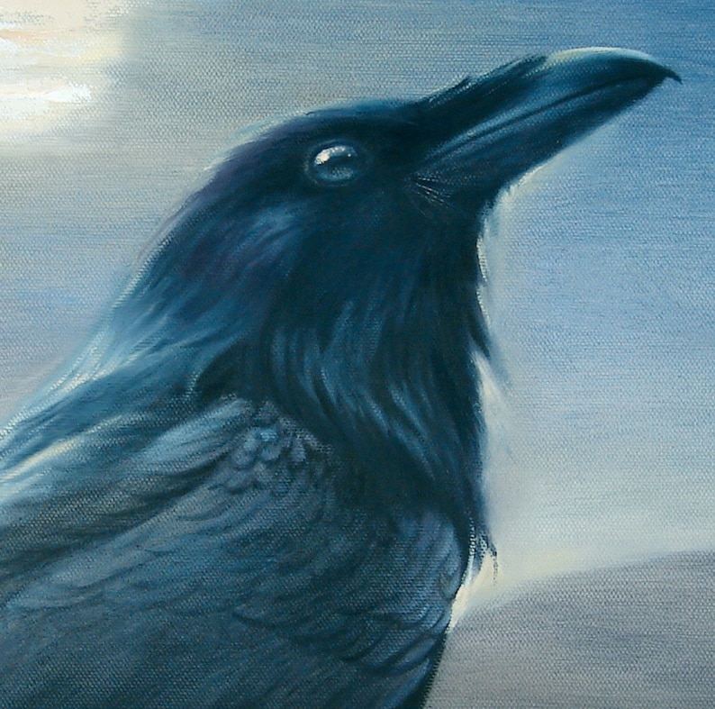 Night Raven Art Print | Etsy