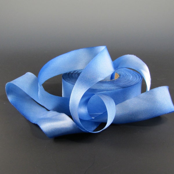 1" SKY BLUE Hanah Silk Satin Ribbon  3 + yards